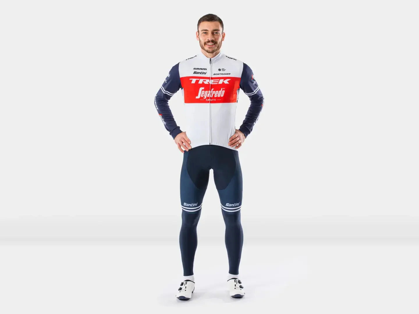 Jersey Santini Trek-Segafredo Men's Replica Thermal LS Wheels Bikes