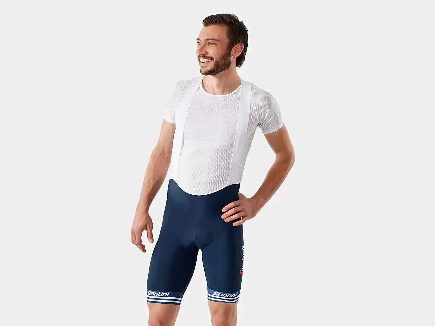 Short Santini Trek-Segafredo Men's Team Bib Wheels Bikes